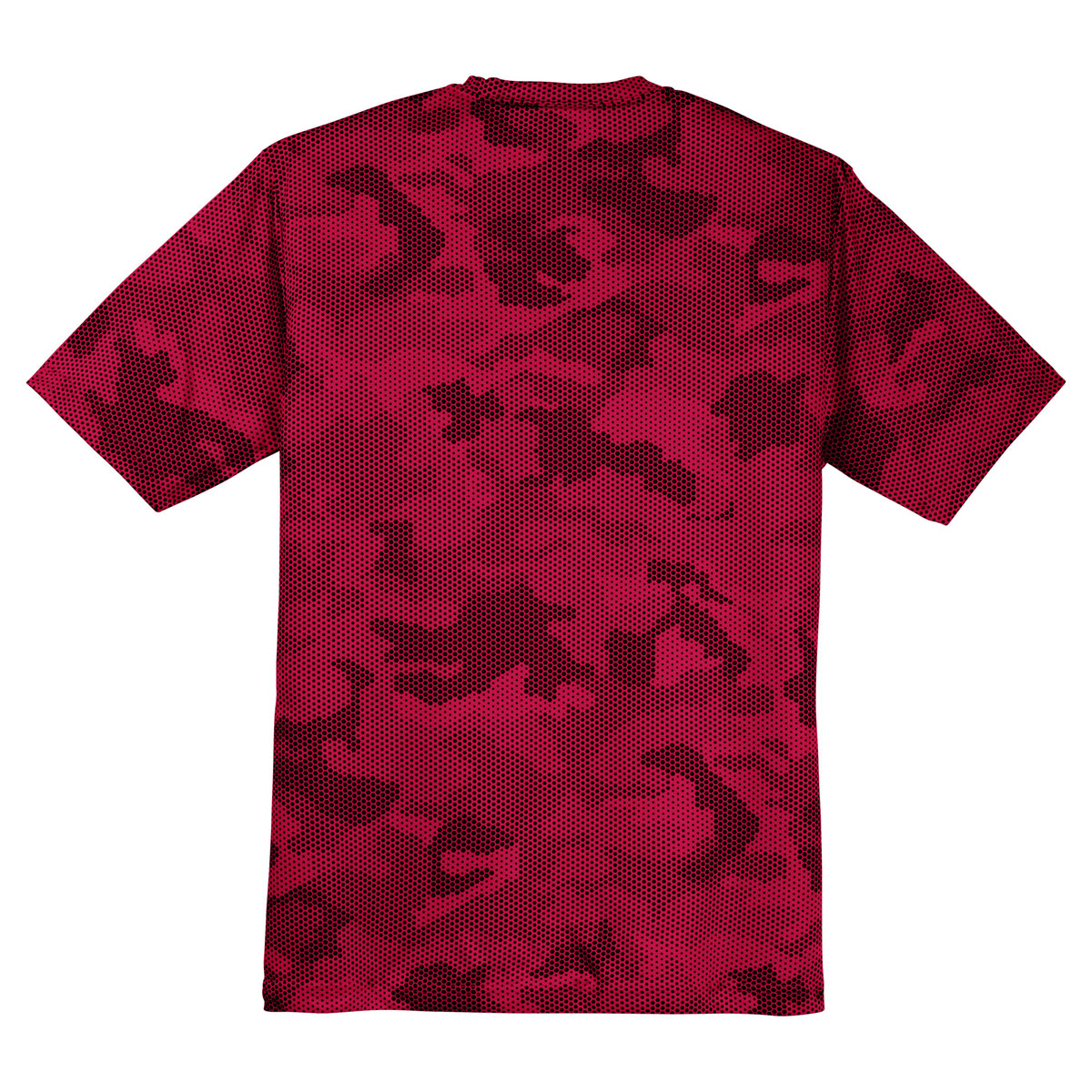 Sport-Tek Men's Striking Deep Red CamoHex T-Shirt - A Must-Have!