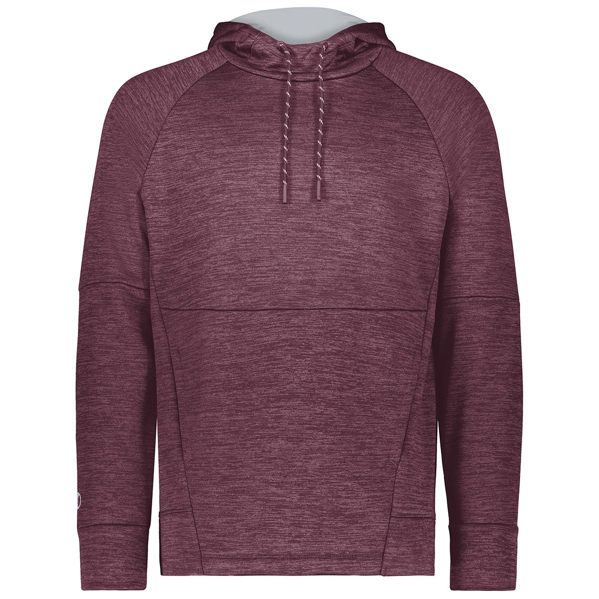 Holloway Men's All - Pro Maroon Heather/Silver Performance Fleece Hoodie - A Must - Have!