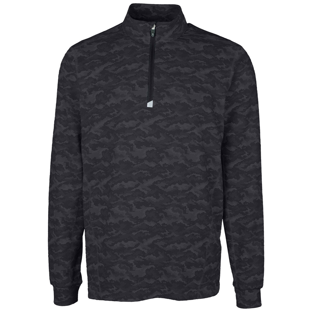 Cutter & Buck Men's Stylish Black Traverse Camo Print Half Zip Pullover - A Must - Have!