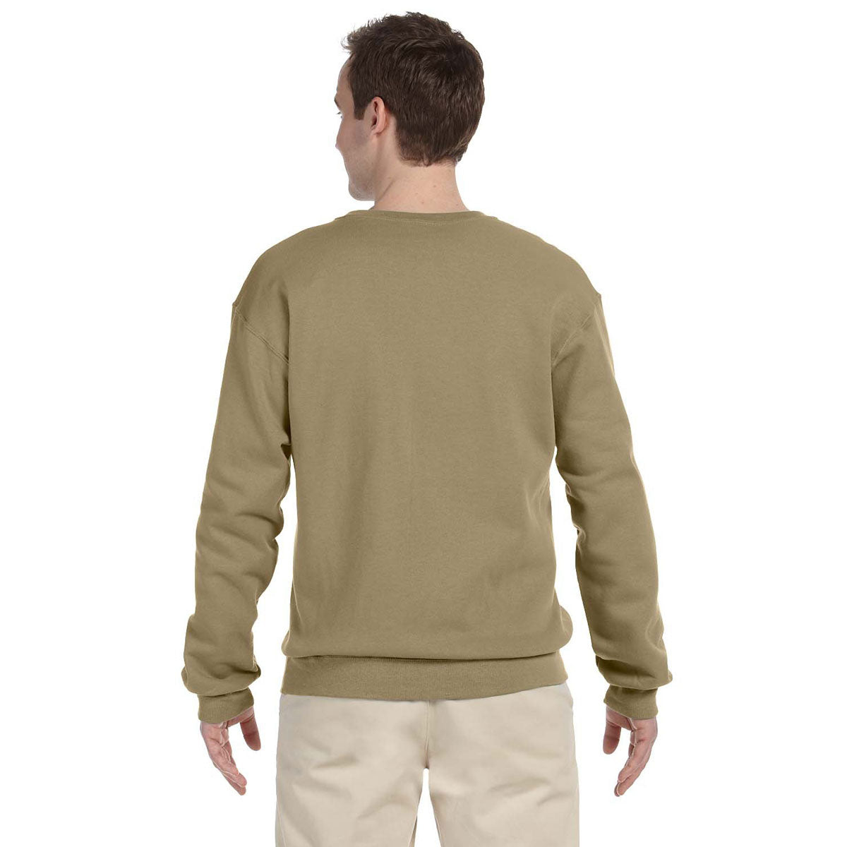 Jerzees Men's Stylish Khaki 8 Oz. Nublend Fleece Crew - A Must-Have!