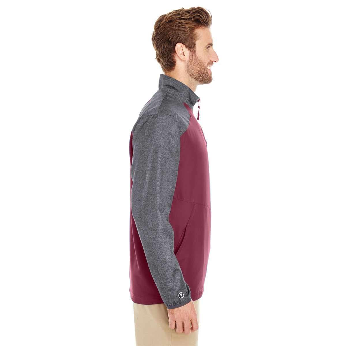 Holloway Men's Striking Carbon Print/Maroon Raider Pullover