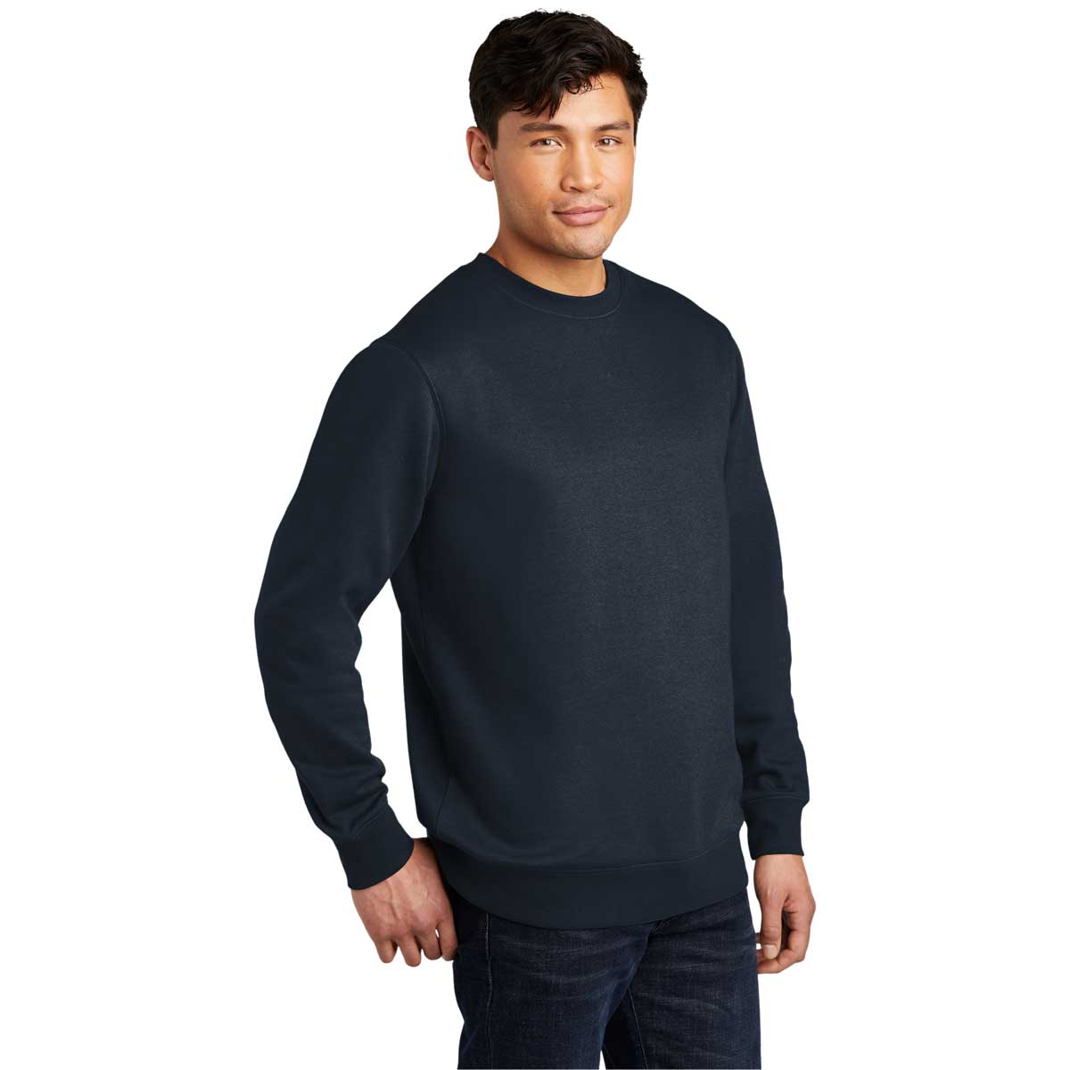 District Men's Stylish Navy V.I.T. Fleece Crew