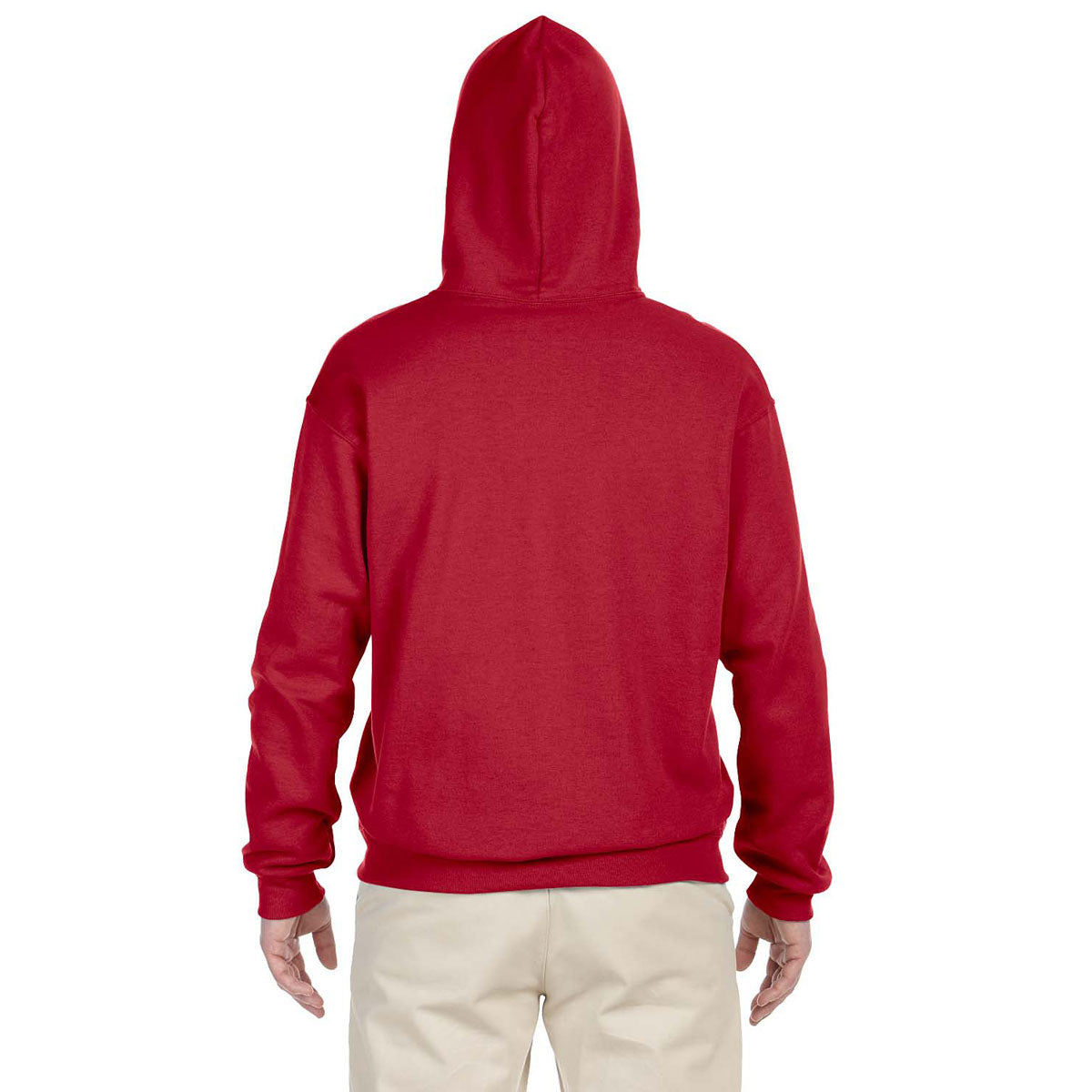 Jerzees Men's True Red 8 Oz. Nublend Fleece Pullover Hoodie - Stay Warm in Style!
