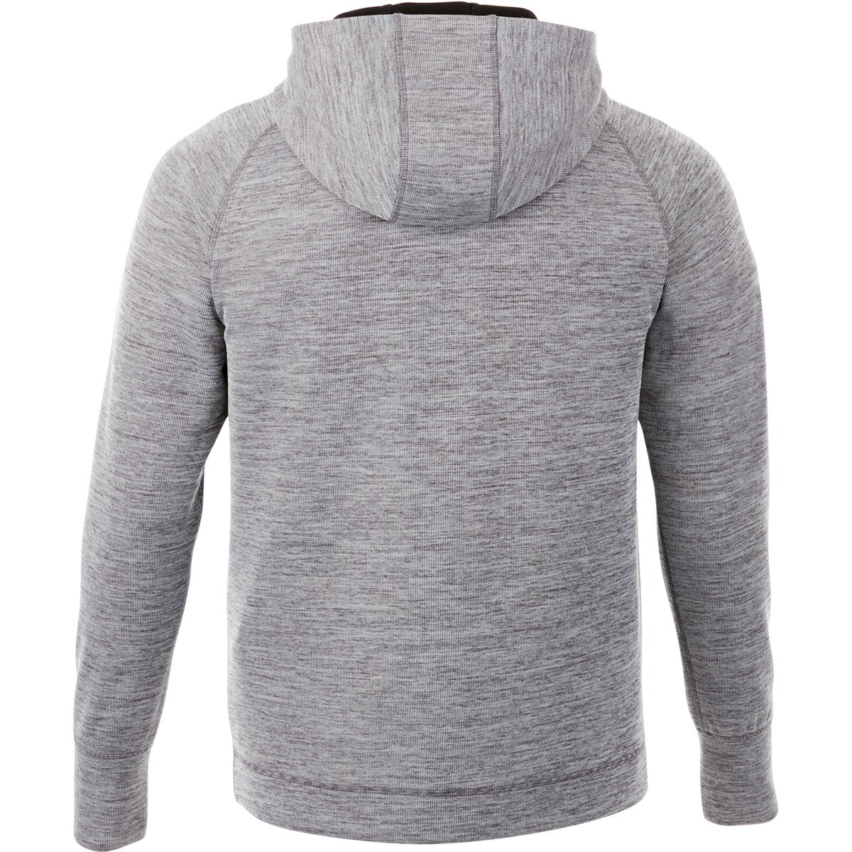 Elevate Men's Stylish Heather Charcoal Odell Knit Zip Hoody