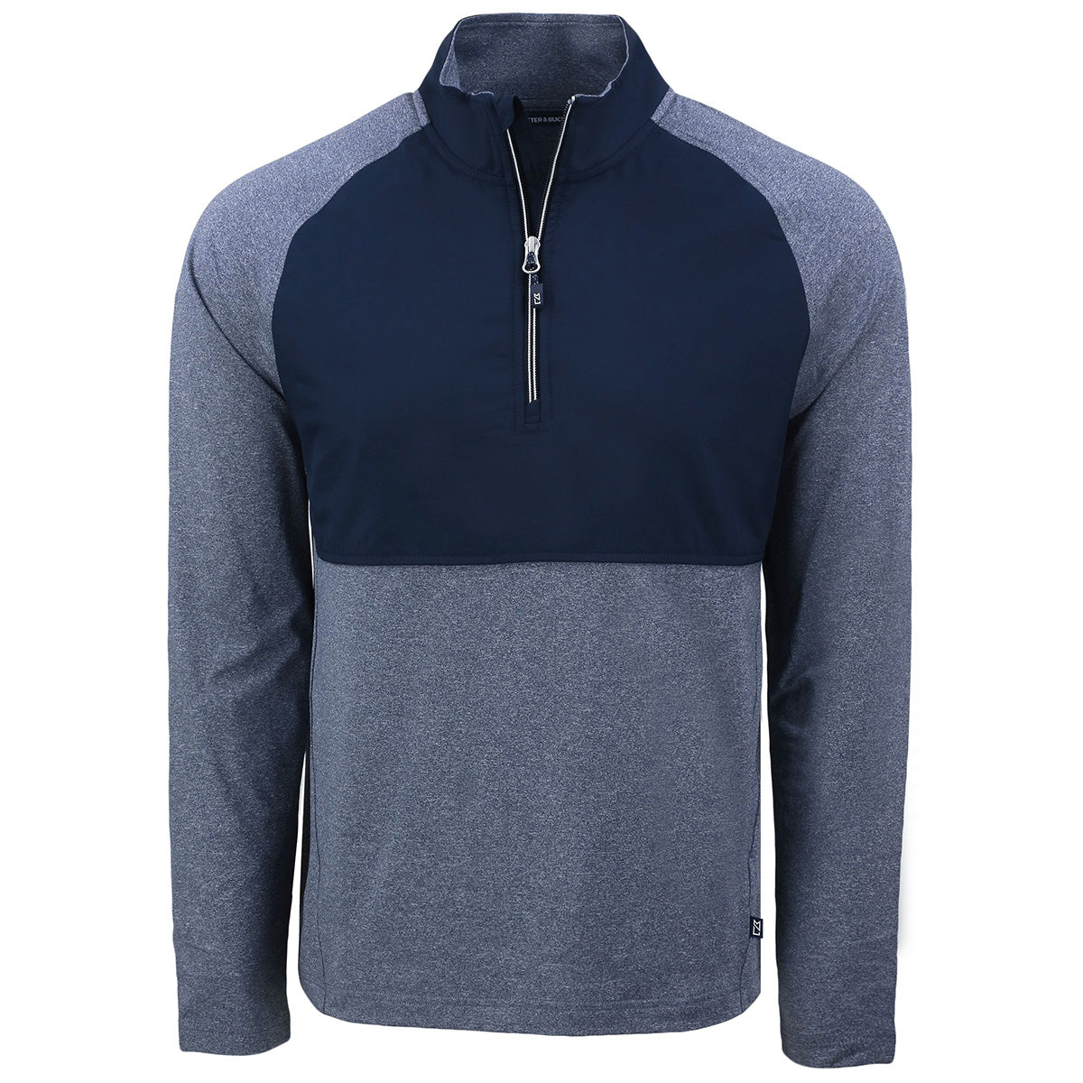 Cutter & Buck Men's Navy Blue Hybrid Recycled Quarter Zip: Adapt Eco Knit for Active Men