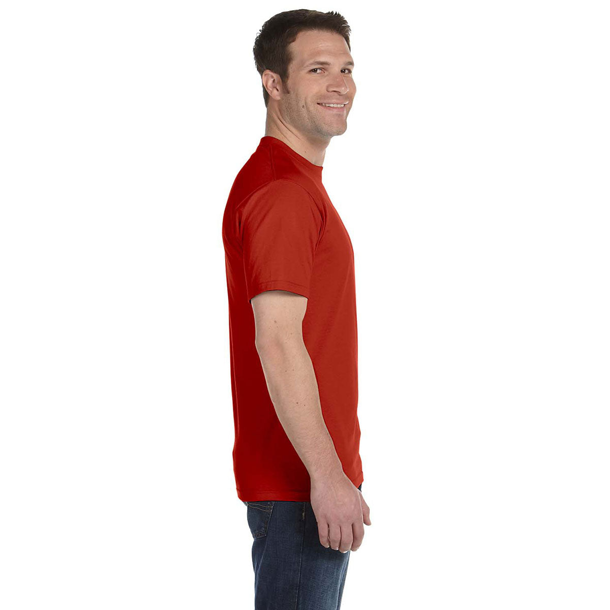 Hanes Men's Striking Deep Red 6.1 oz. Beefy-T