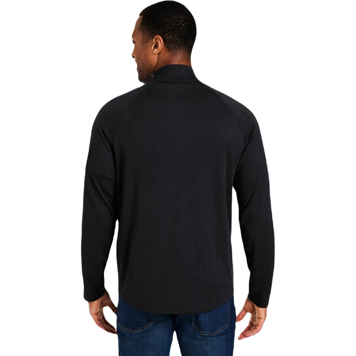 Core 365 Men's Stylish Black/Carbon Origin Performance Pique Quarter Zip