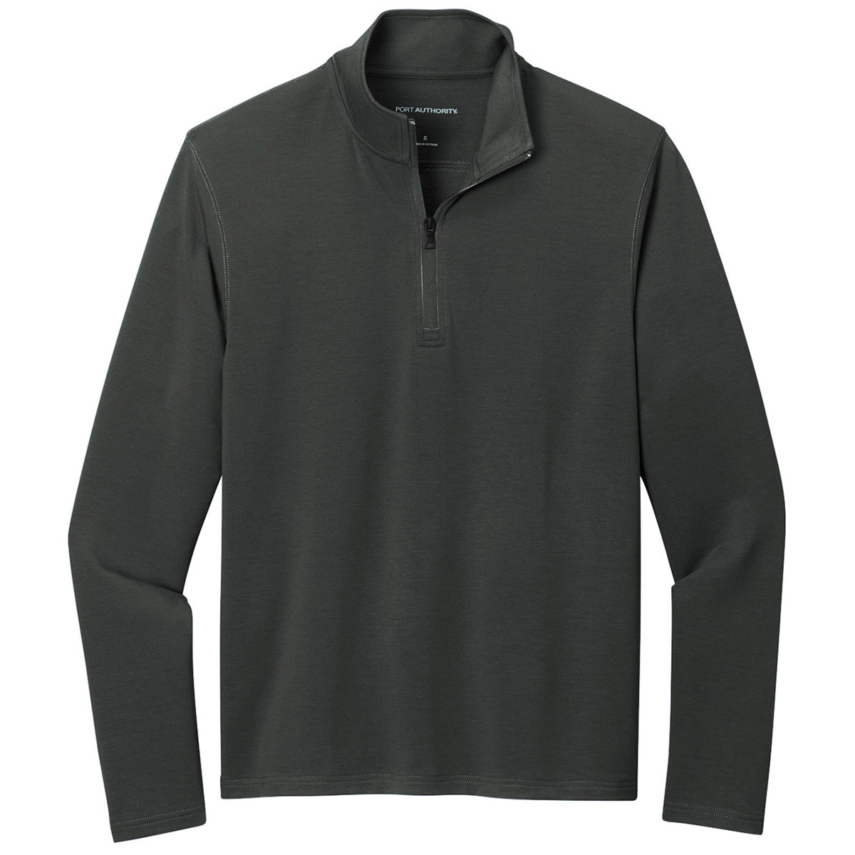 Port Authority Men's Charcoal Microterry 1/4-Zip Pullover - A Must-Have for Men!