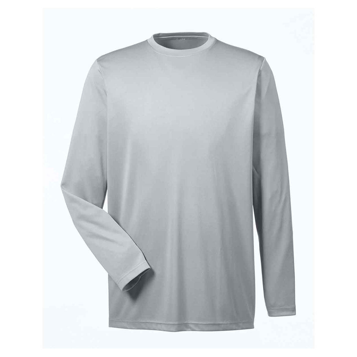 UltraClub Men's Grey Cool & Dry Long-Sleeve Performance Top - A Must-Have for Active Men