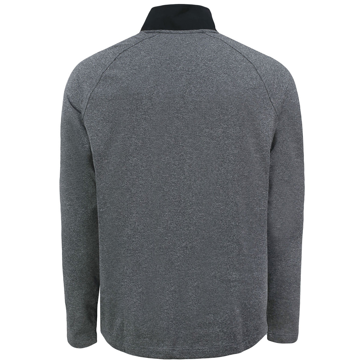 Cutter & Buck Men's Black Heather/Black Adapt Eco Knit Hybrid Recycled Quarter Zip - Ideal for Active Lifestyles