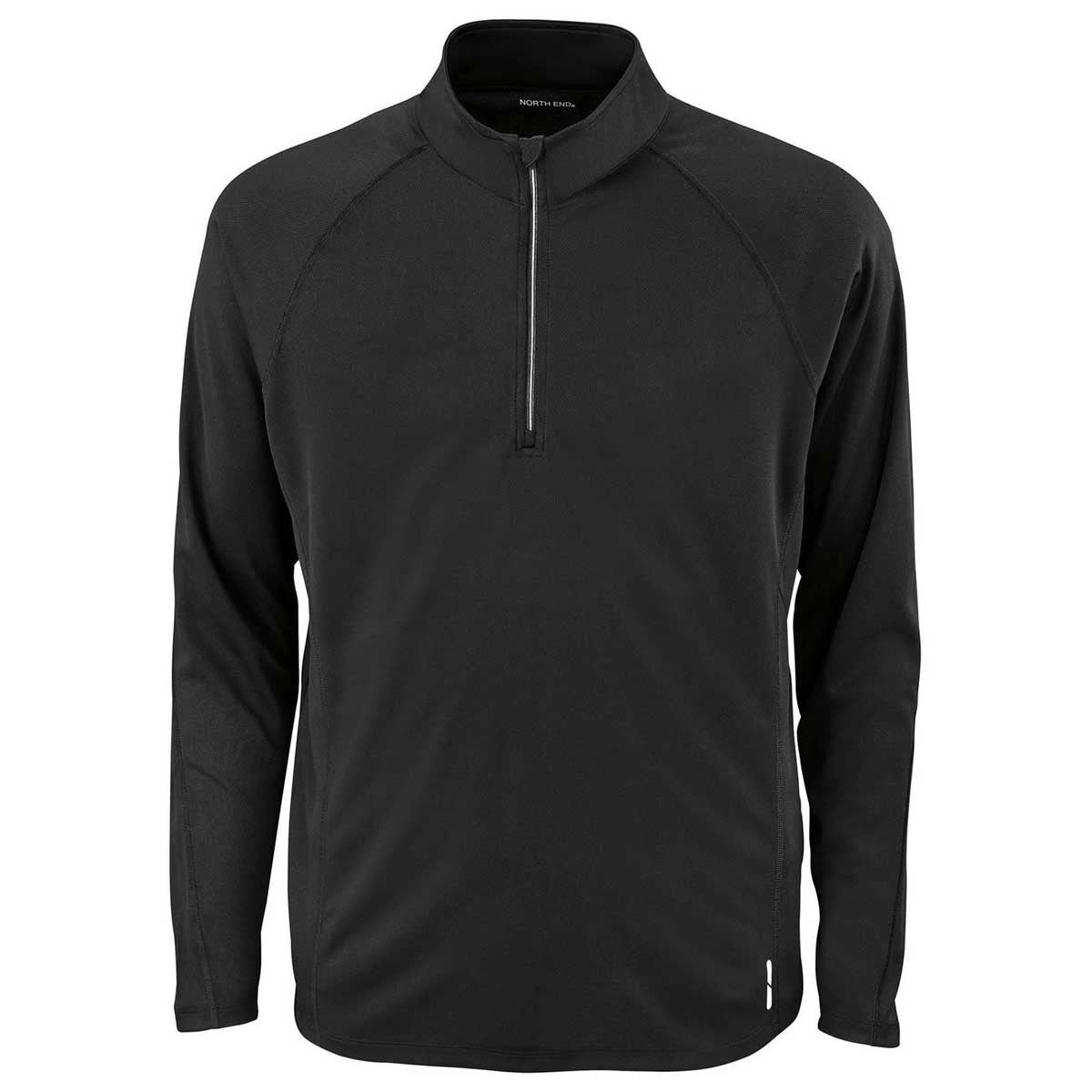 North End Men's Stylish Black Radar Half-Zip Performance Long-Sleeve Top - A Must-Have!