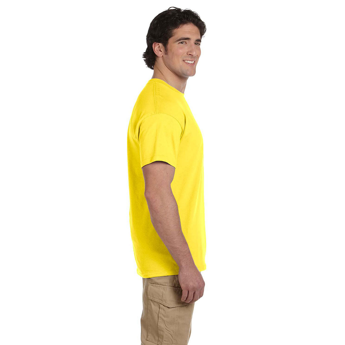 Hanes Men's Eco-Friendly Yellow 5.2 oz. 50/50 T-Shirt
