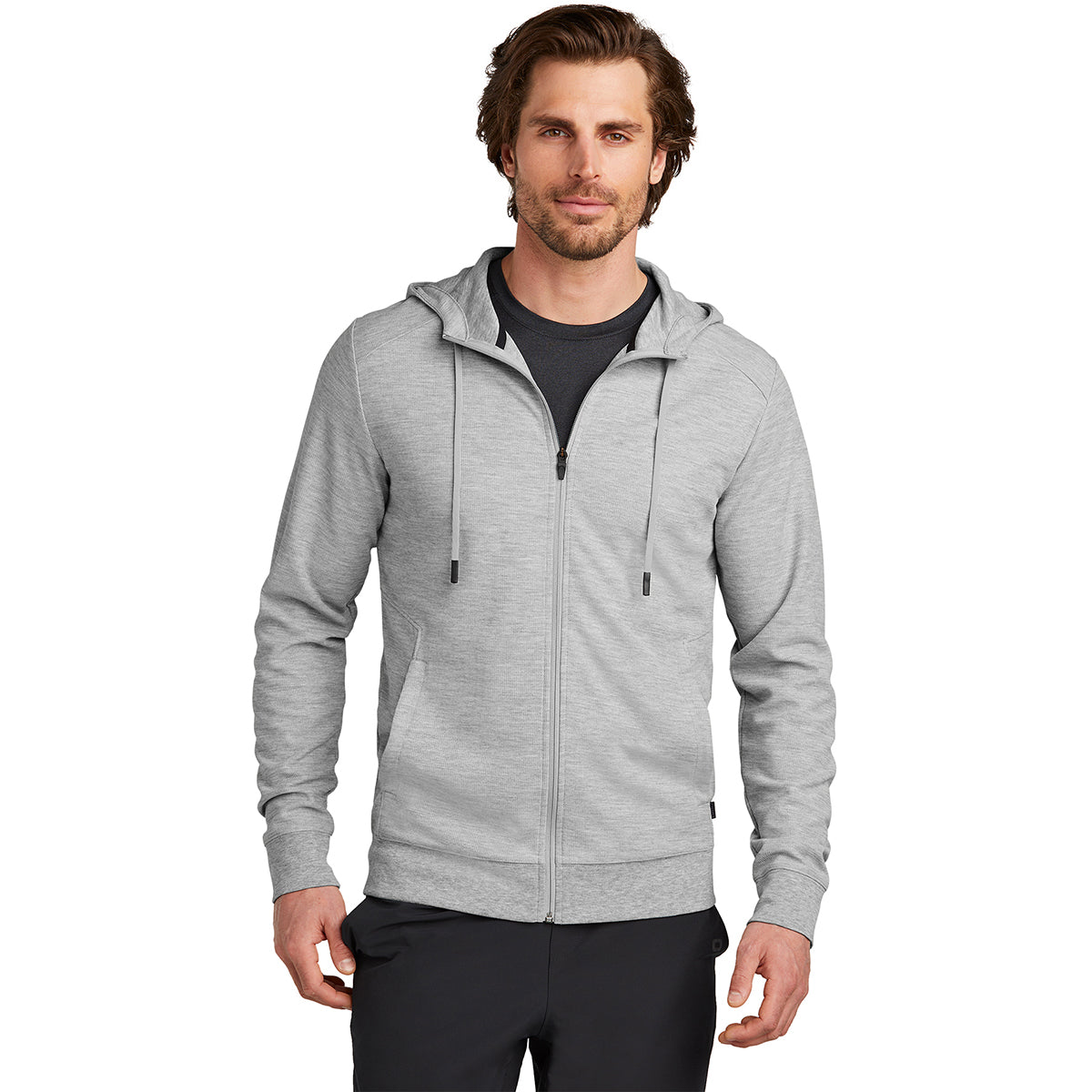 OGIO Men's Light Heather Grey Revive Full-Zip: A Stylish Essential