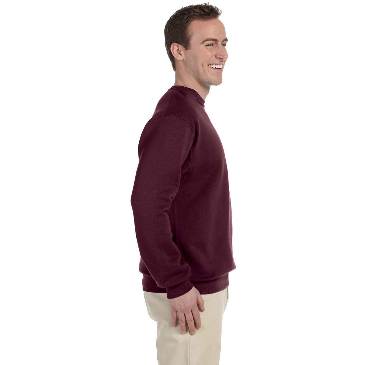 Jerzees Men's Maroon 8 Oz. Nublend Fleece Crew - The Ultimate Comfort and Style