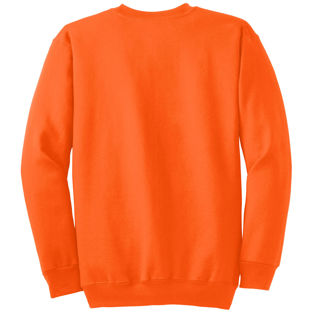 Port & Company Men's Safety Orange Tall Fleece Crewneck Sweatshirt: Versatile Comfort!
