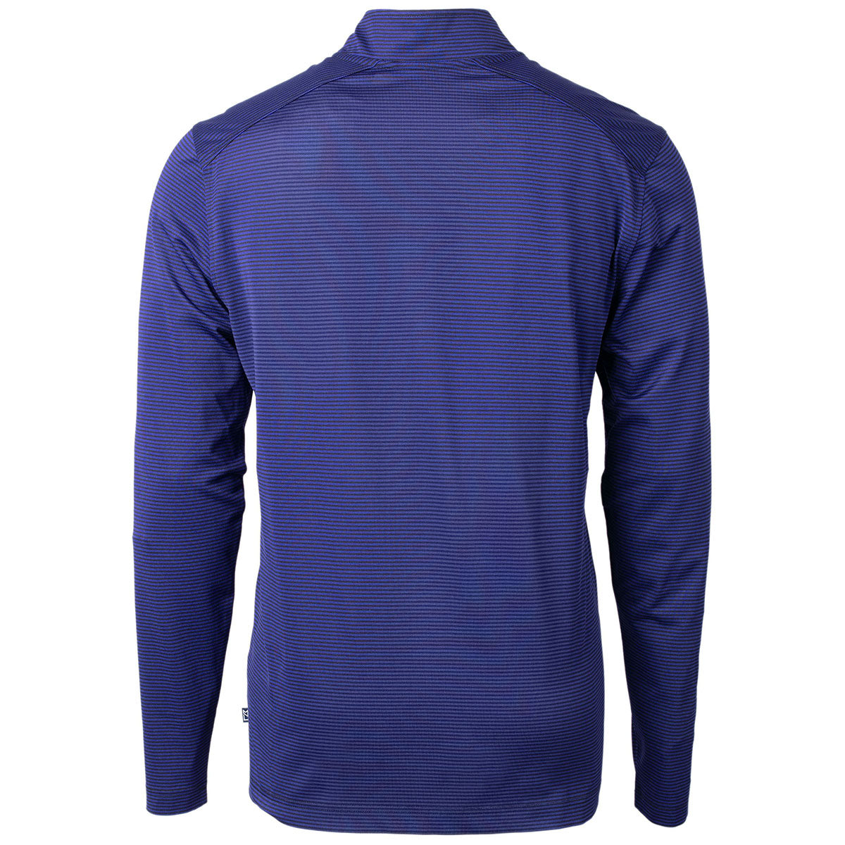 Cutter & Buck Men's Tour Blue/Black Virtue Eco Pique Micro Strip Recycled Quarter Zip - The Outdoor Essential