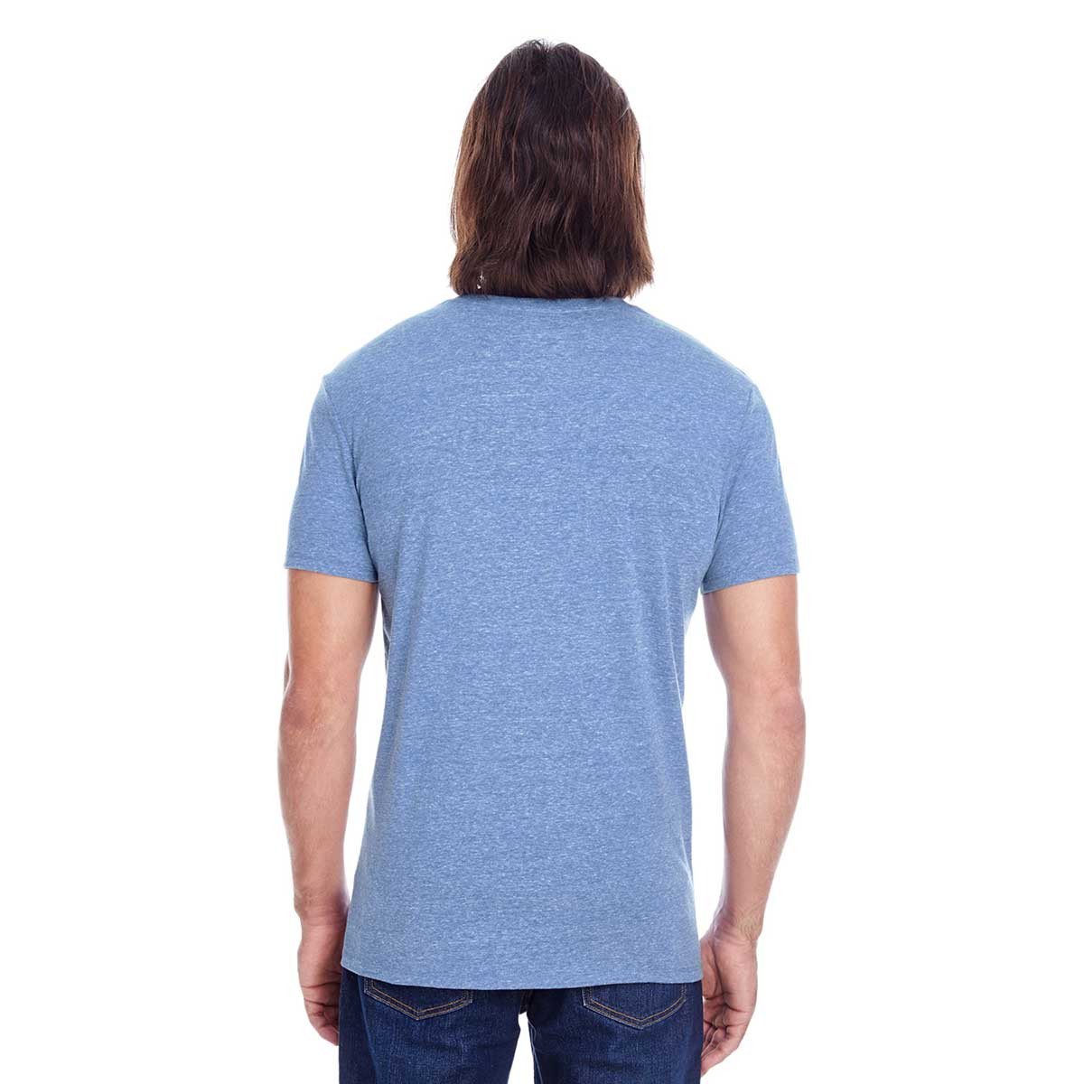 Threadfast Unisex Navy Triblend Short-Sleeve T-Shirt - Ideal for Warm Months