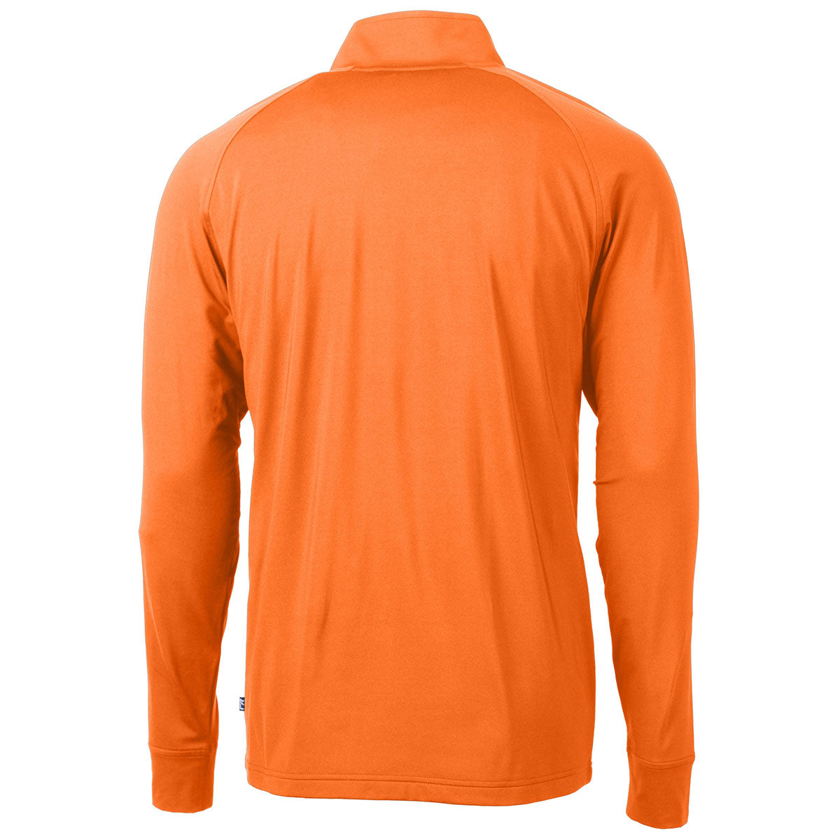 Cutter & Buck Men's Stunning Orange Burst Adapt Eco Knit Stretch Recycled Quarter Zip Pullover