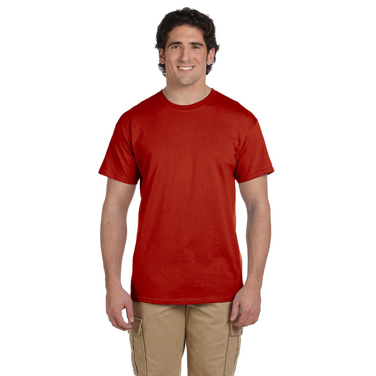 Hanes Men's Striking Deep Red 5.2 oz. 50/50 EcoSmart T-Shirt