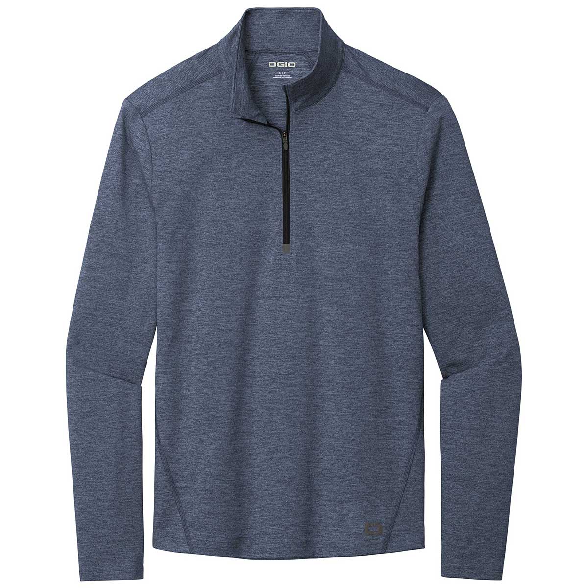 OGIO Men's Stunning Blue Indigo Heather Endurance Force Quarter Zip - Ideal for Gym & Outdoor