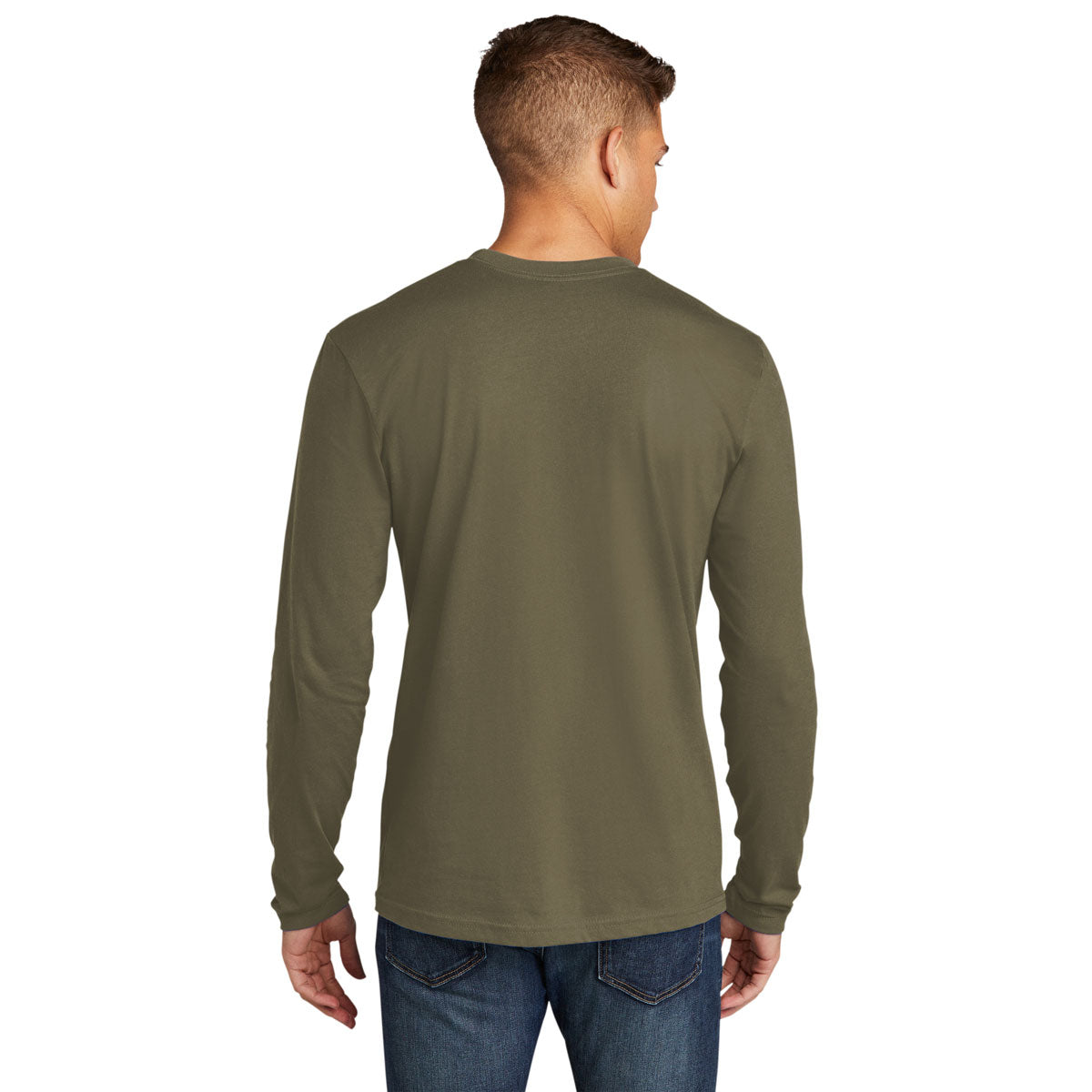 Next Level Men's Military Green Cotton Long Sleeve Tee: A Stylish and Functional Choice