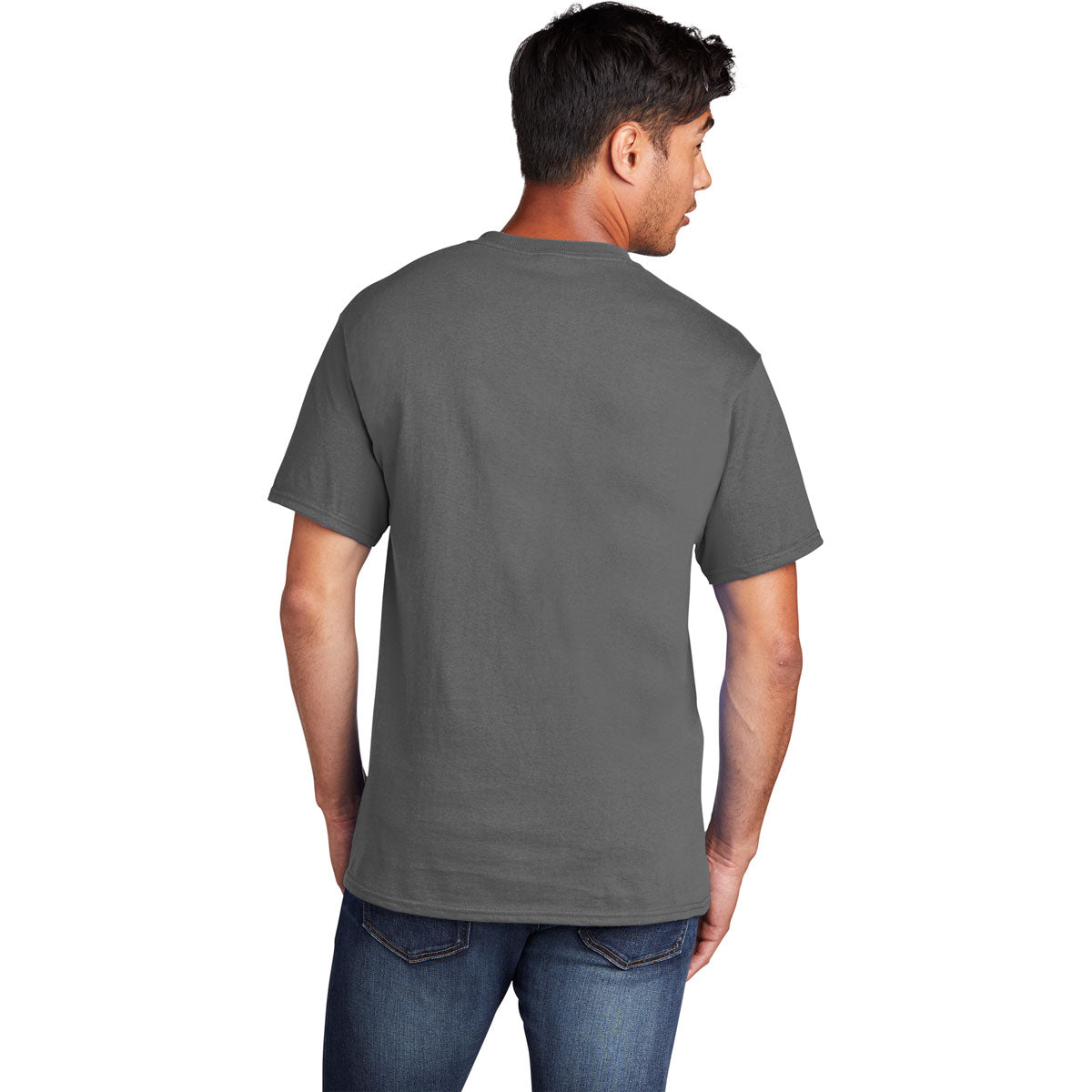 Port & Company Men's Charcoal Core Cotton DTG Tee - The Ultimate Comfort Tees