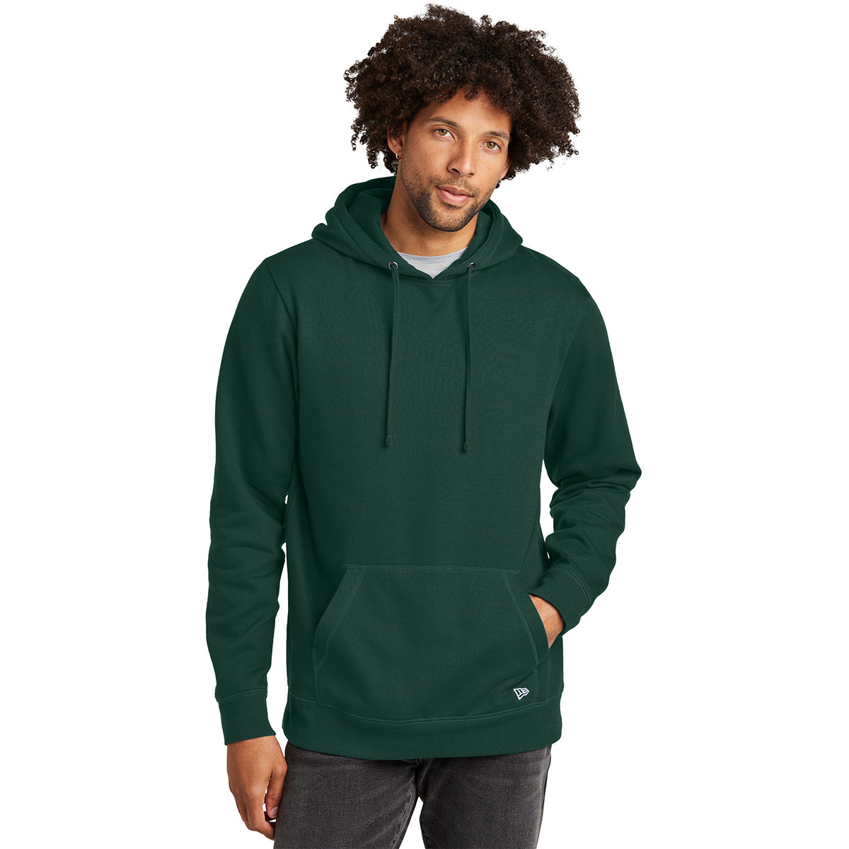 New Era Men's Stunning Dark Green Comeback Fleece Pullover Hoodie - Grab Yours Now!