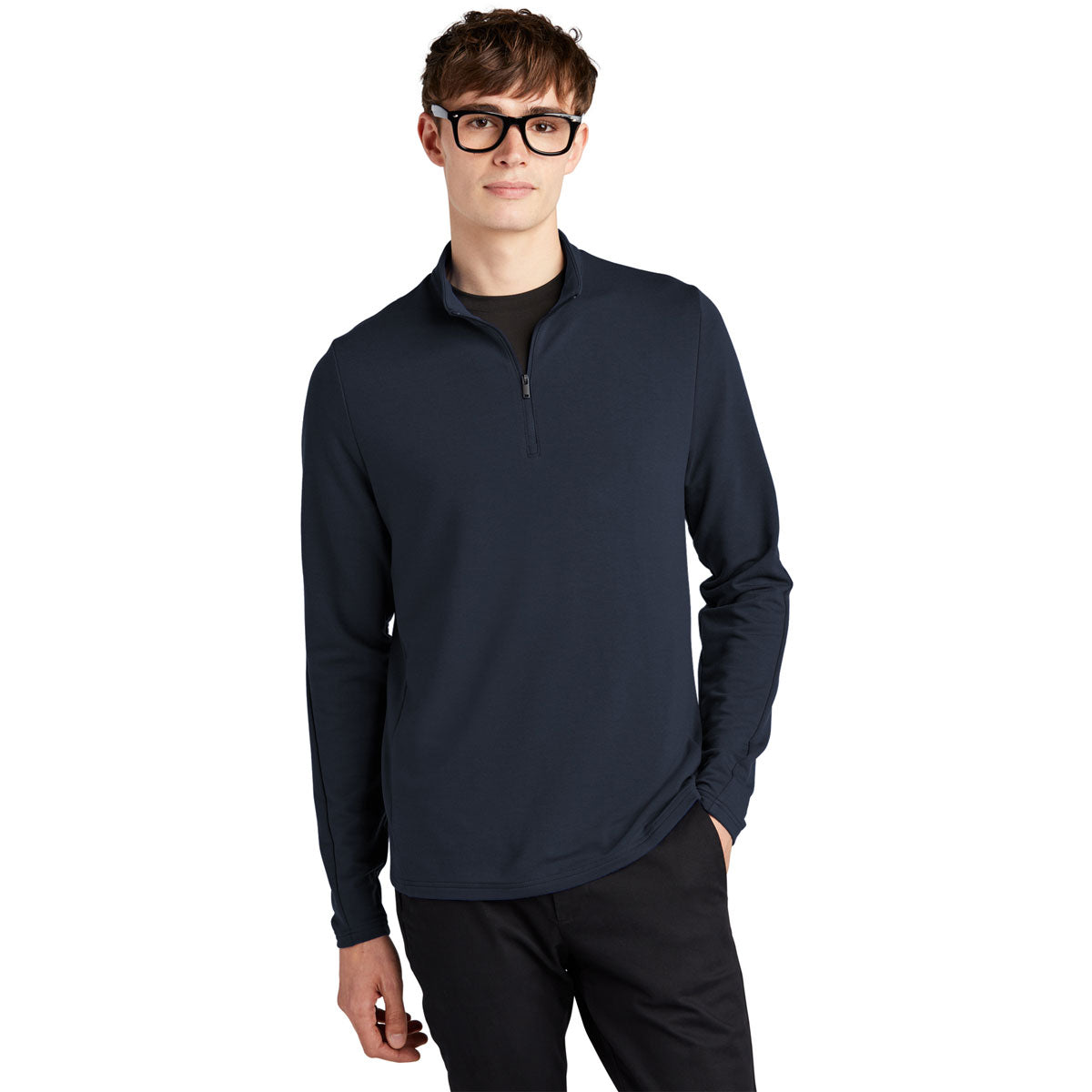 Mercer+Mettle Men's Night Navy Stretchy 1/4 Zip Pullover - A Stylish Essential