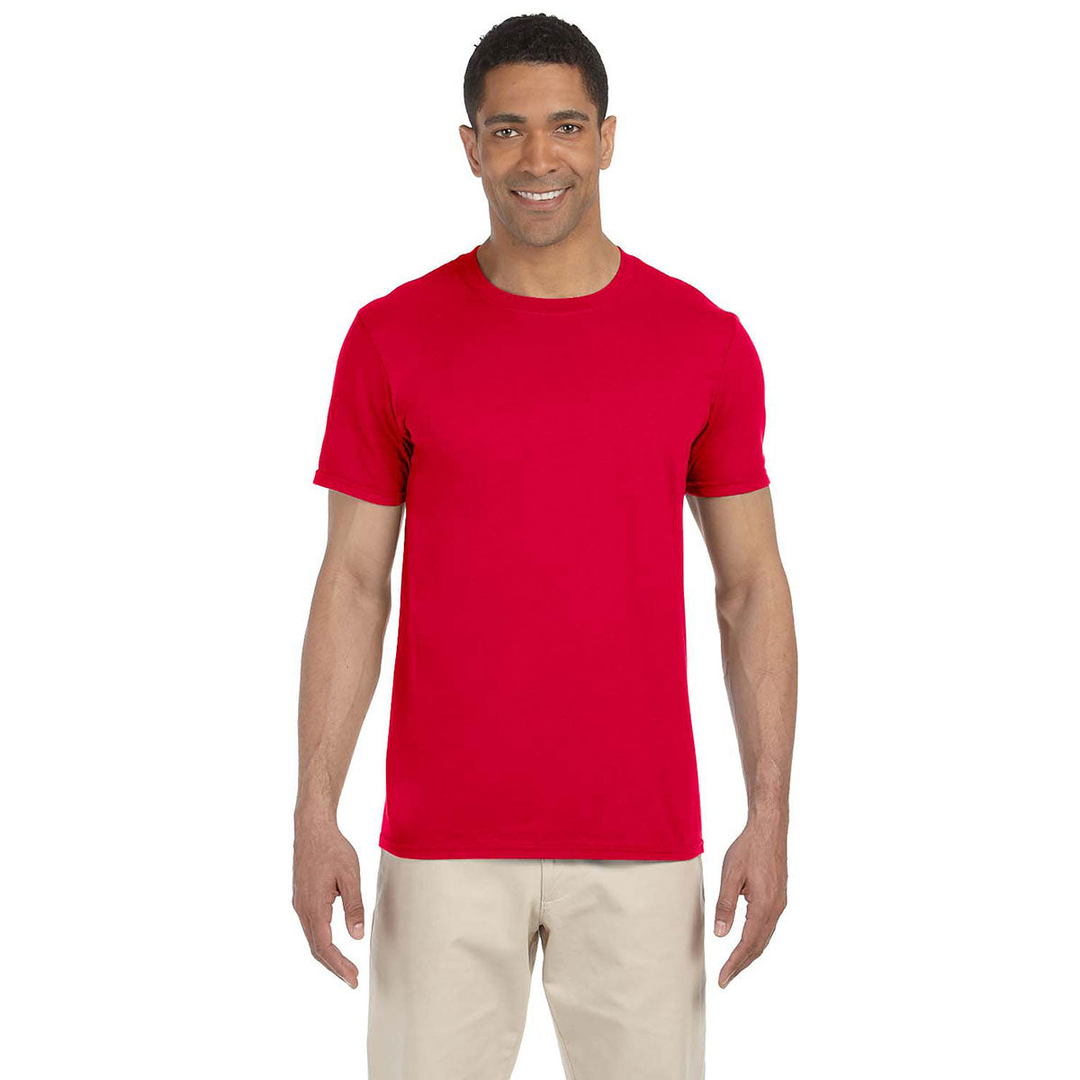 Gildan Men's Cherry Red Softstyle 4.5 oz. T-Shirt - Ideal for Corporate Swag