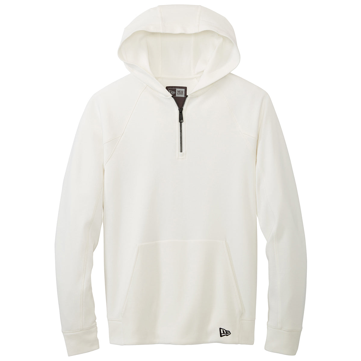New Era Men's Stylish White STS 1/4-Zip Fan Hoodie - Ideal for Brand Promotion