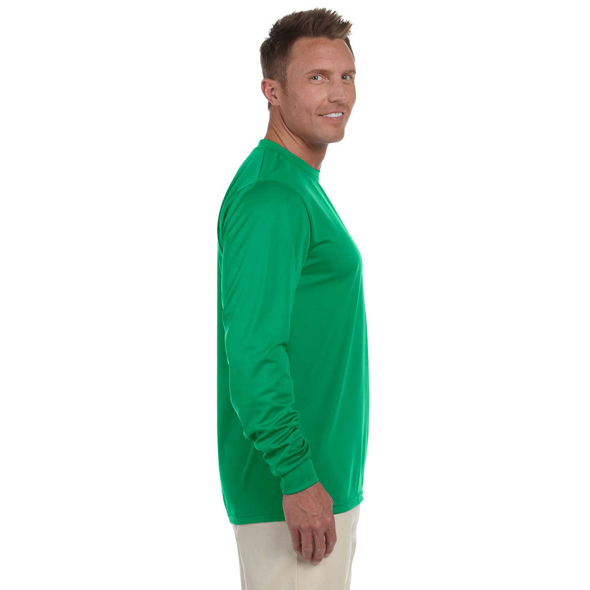Augusta Sportswear Men's Stylish Kelly Wicking Long-Sleeve T-Shirt