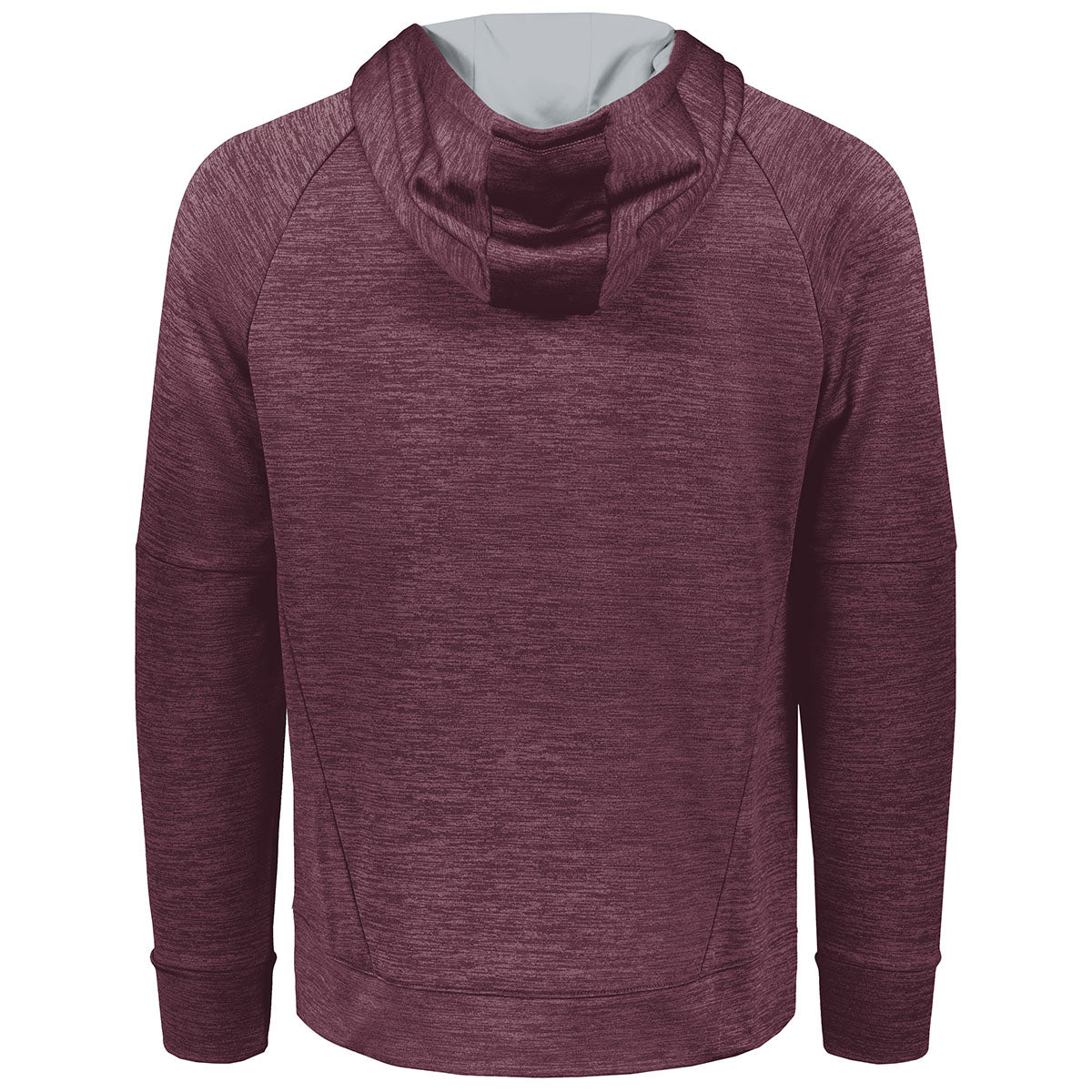 Holloway Men's All - Pro Maroon Heather/Silver Performance Fleece Hoodie - A Must - Have!