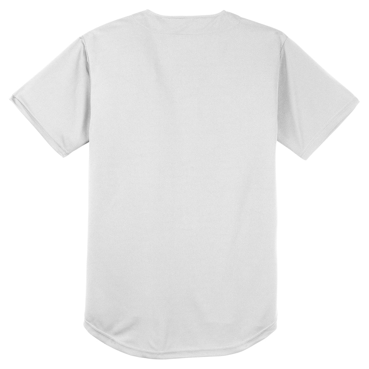 Sport-Tek Men's Stunning White PosiCharge Tough Mesh Full-Button Jersey - A Must-Have!