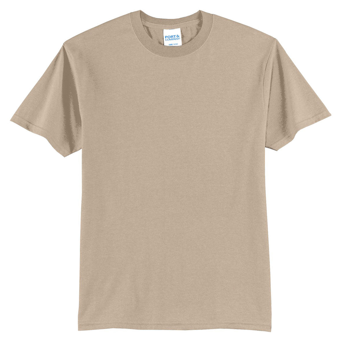 Port & Company Men's Desert Sand Core Blend Tee - A Must - Have for Outdoor Enthusiasts