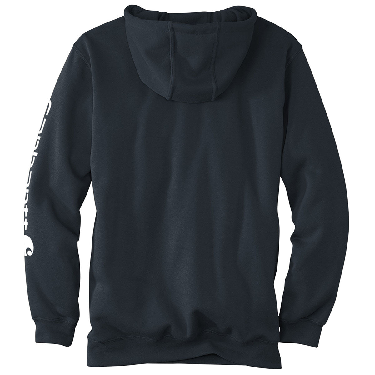 Carhartt Men's Stylish New Navy Midweight Hooded Logo Sweatshirt - A Must - Have!
