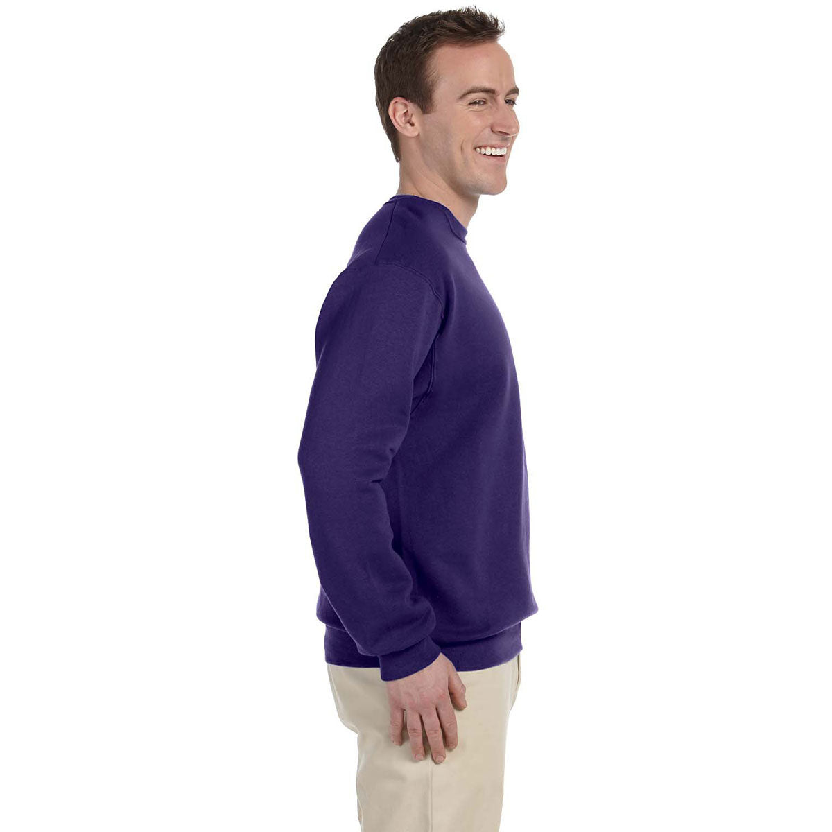 Jerzees Men's Deep Purple 8 Oz. Nublend Fleece Crew - A Stylish & Cozy Must-Have