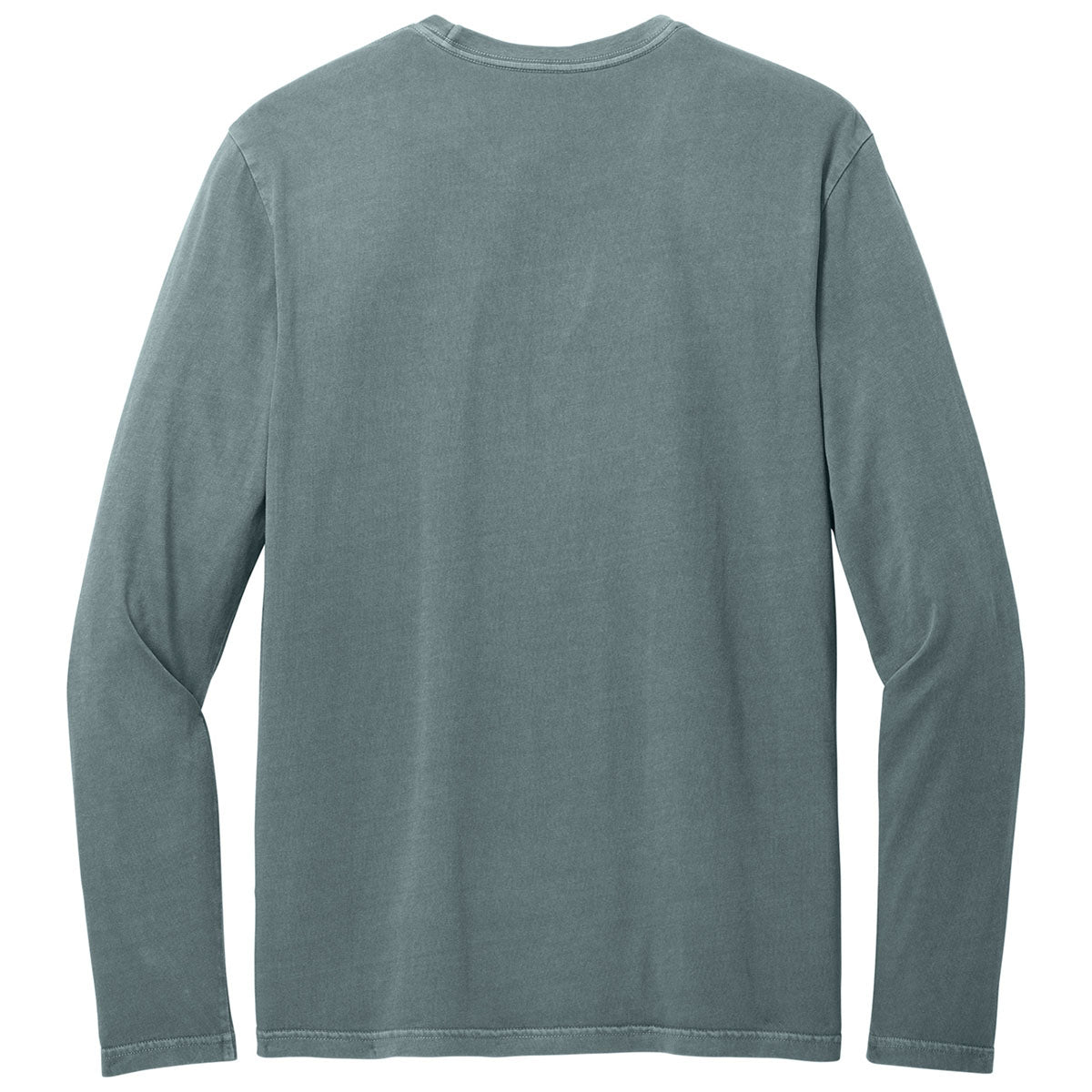 District Men's Stunning Deep Steel Blue Wash Long Sleeve Tee - Ideal for Outdoor Work!