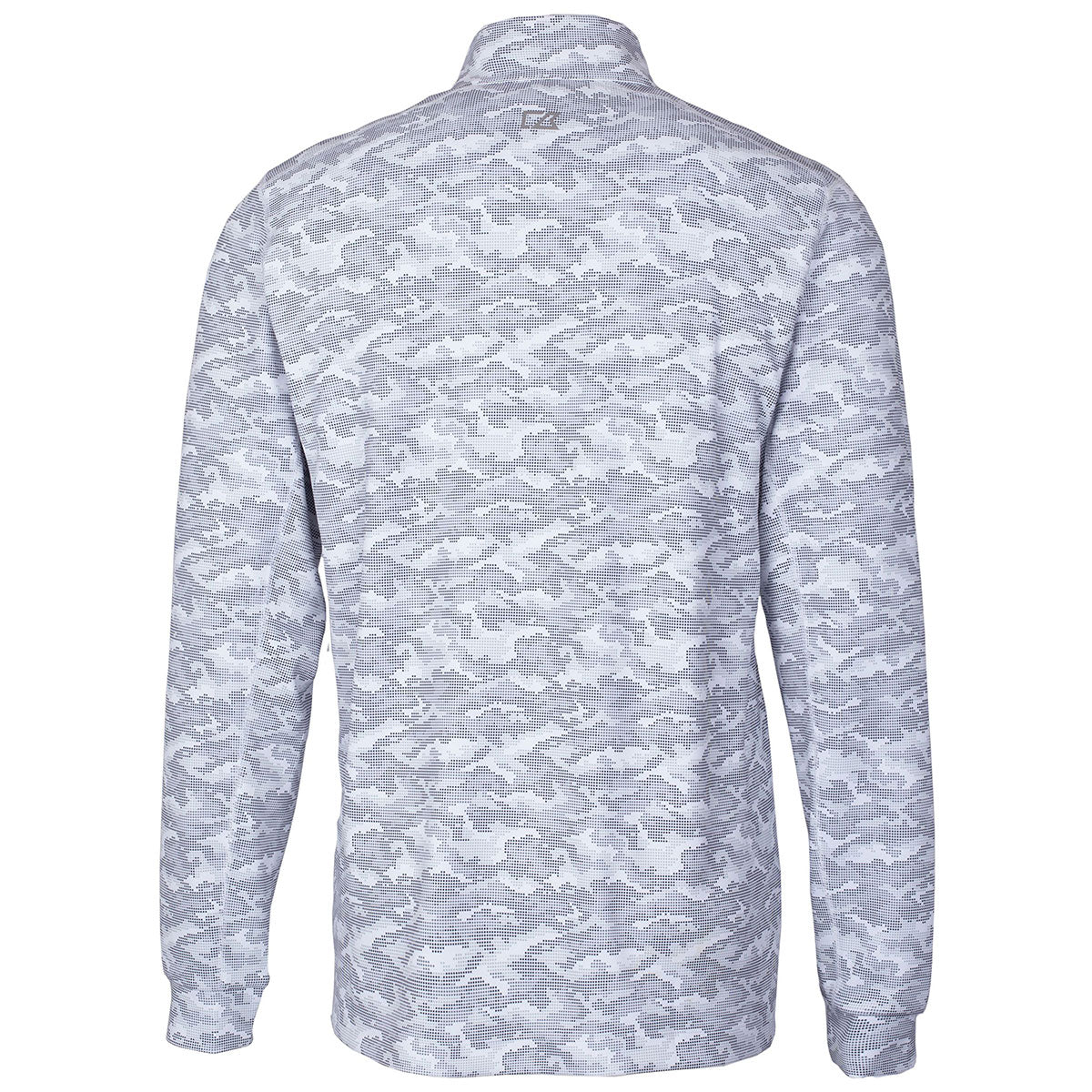 Cutter & Buck Men's Charcoal Traverse Camo Print Half-Zip: Style Meets Comfort!