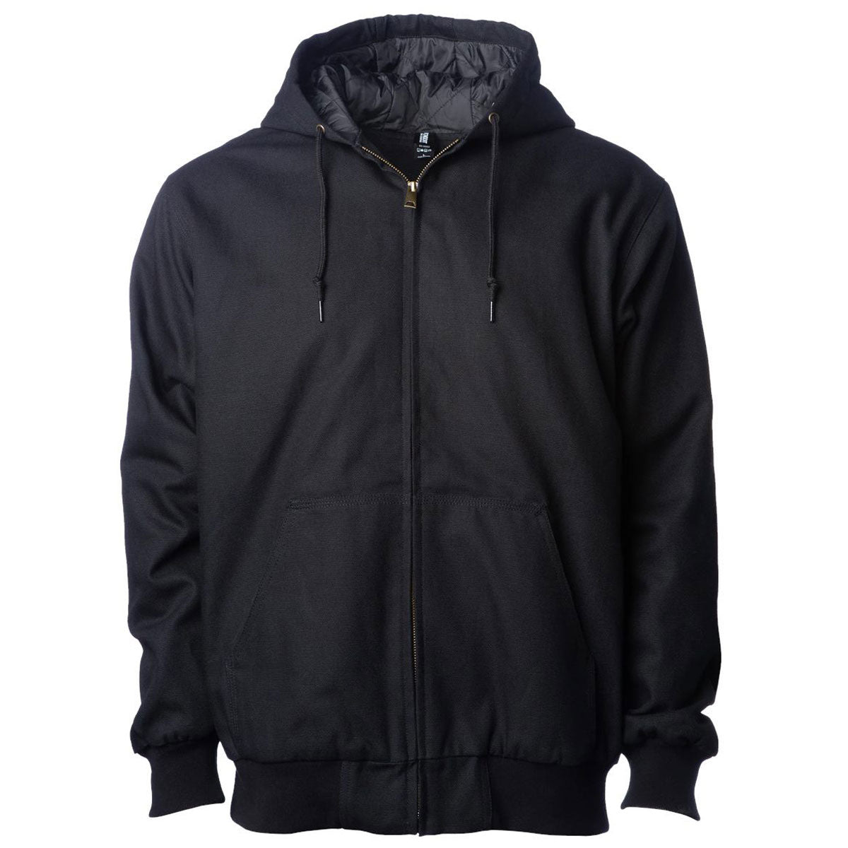 Independent Trading Co. Men's Stylish Black Insulated Canvas Work Jacket - Stand Out on the Jobsite!