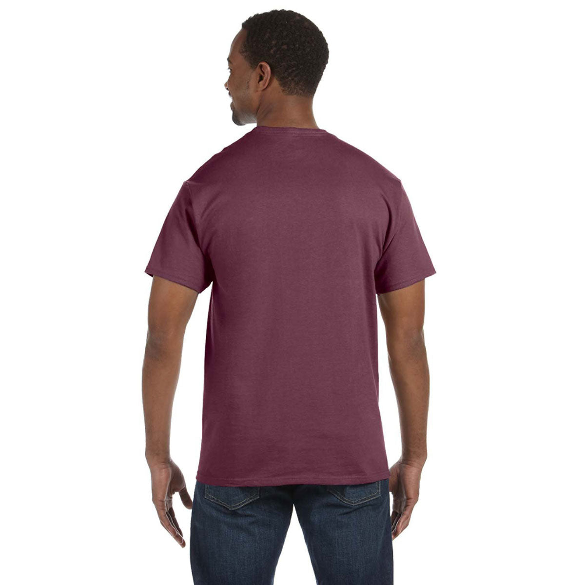 Jerzees Men's Vintage Heather Maroon 5.6 Oz Dri-Power Active T-Shirt: Elevate Your Gym Experience!