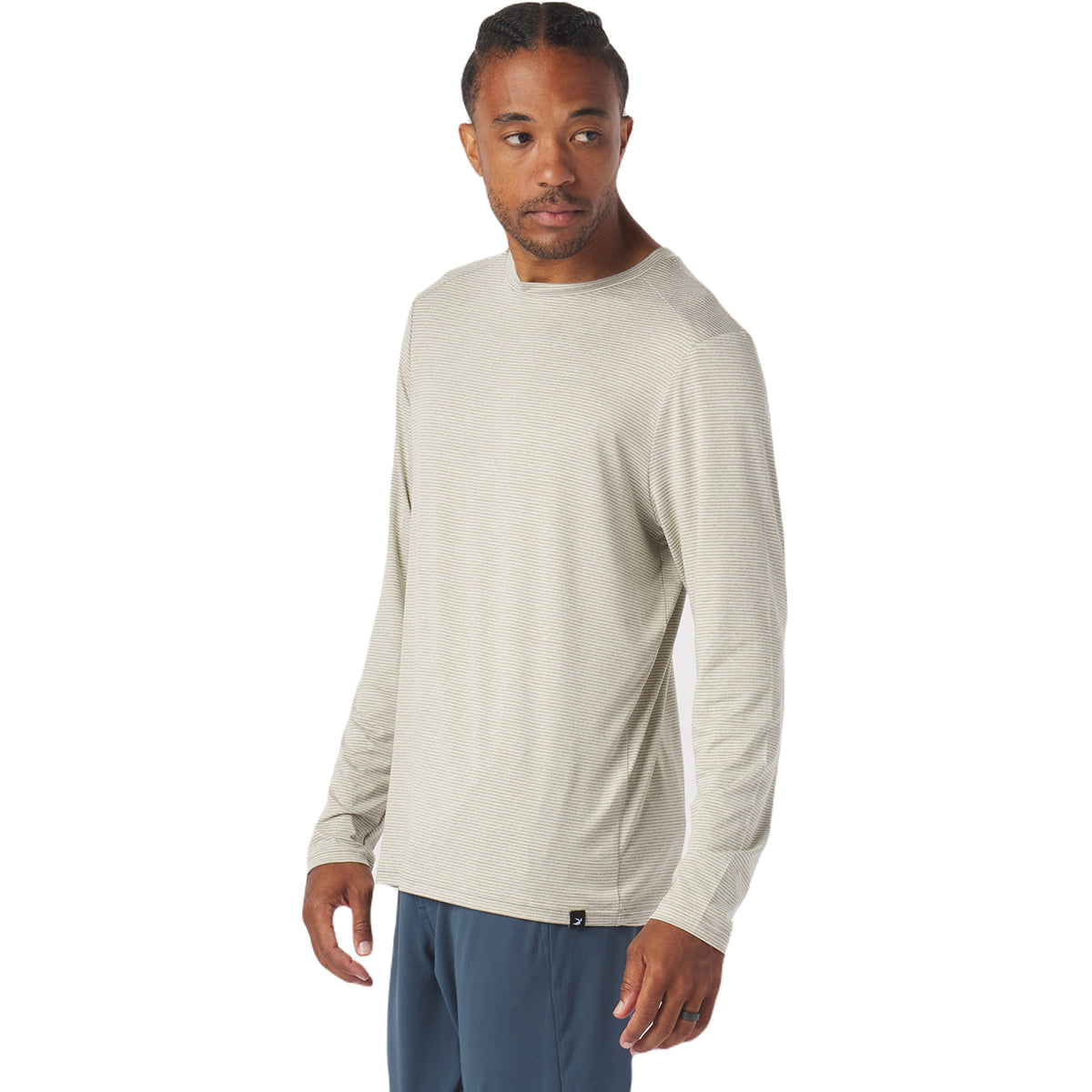 Glyder Men's Stylish Linen/Oatmilk Stripe Salton Long Sleeve - Ideal for Corporate Gifts