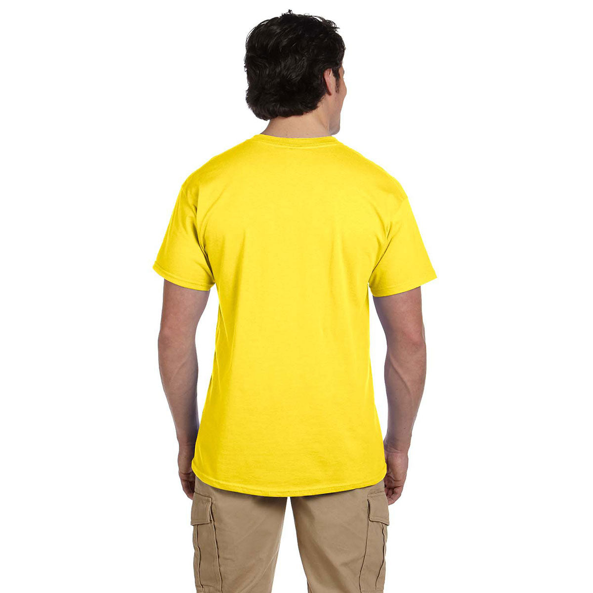 Hanes Men's Eco-Friendly Yellow 5.2 oz. 50/50 T-Shirt