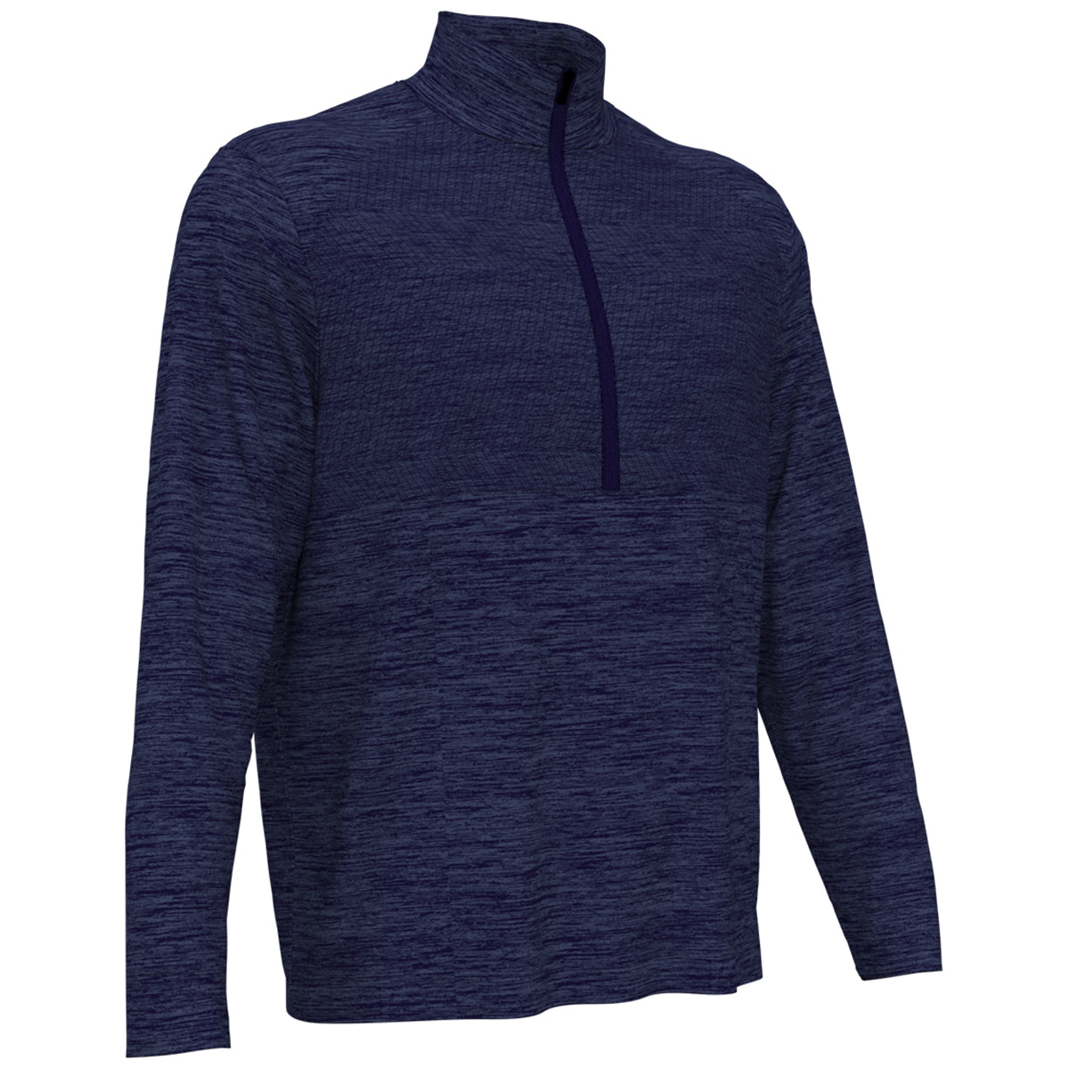 Perry Ellis Men's Navy Heather 1/4 Zip Pullover - Stylish and Functional