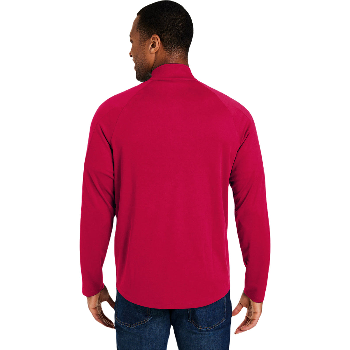 Core 365 Men's Stunning Red/Carbon Origin Performance Pique Quarter Zip - A Must - Have for Men!