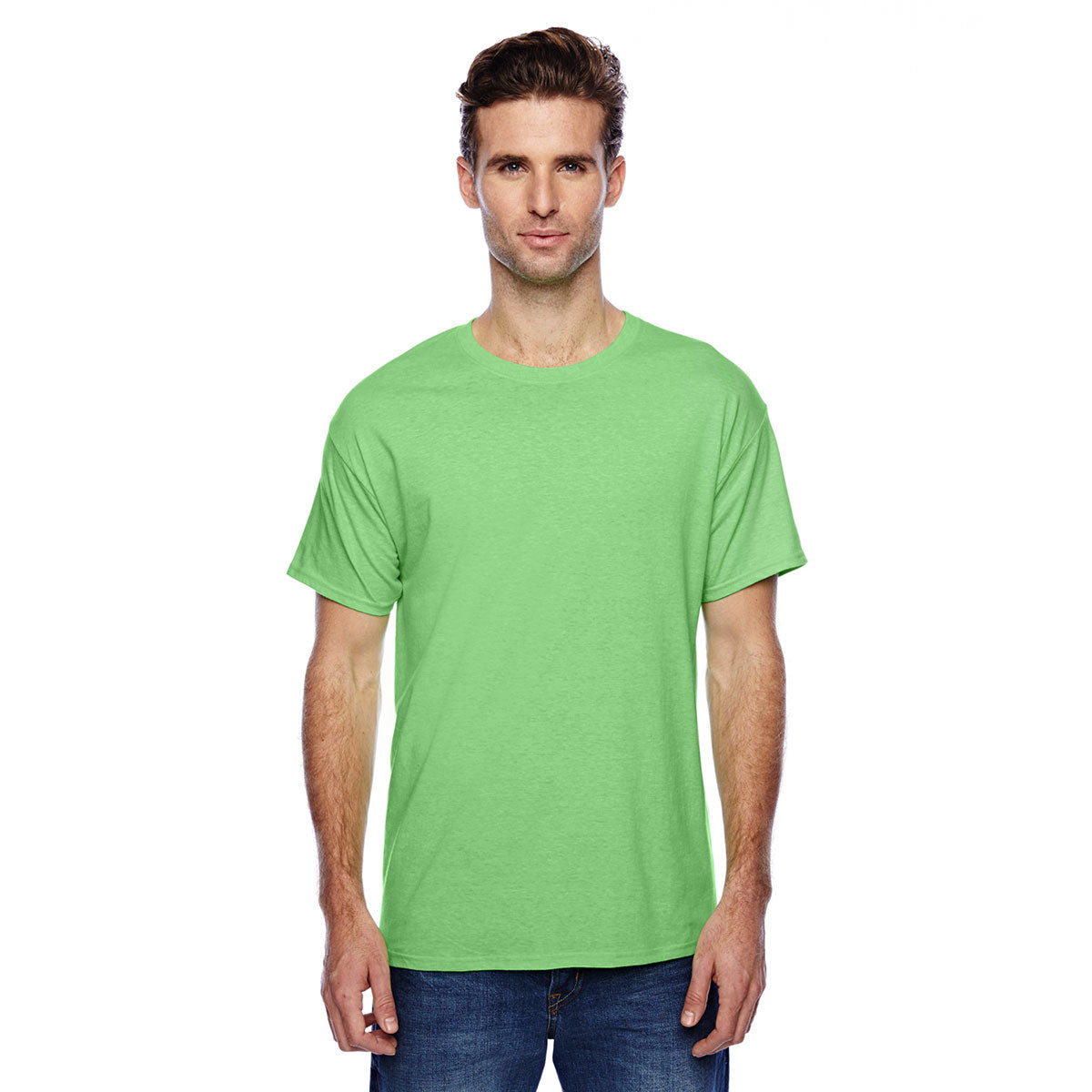 Hanes Men's Neon Lime Heather 4.5 oz. X-Temp Performance T-Shirt - Ultimate Outdoor Comfort