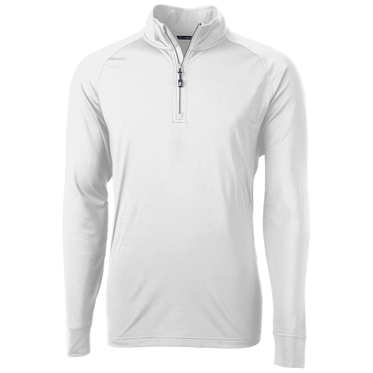 Cutter & Buck Men's Stylish White Adapt Eco Knit Stretch Recycled Quarter Zip Pullover