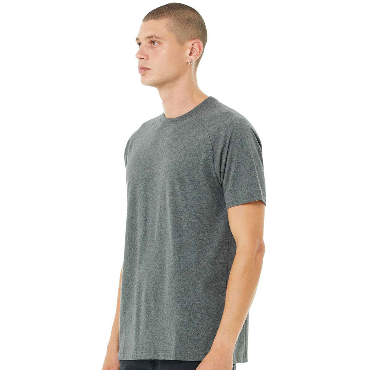 Bella + Canvas Men's Stunning Deep Heather CVC Raglan Tee - Ideal for Every Occasion