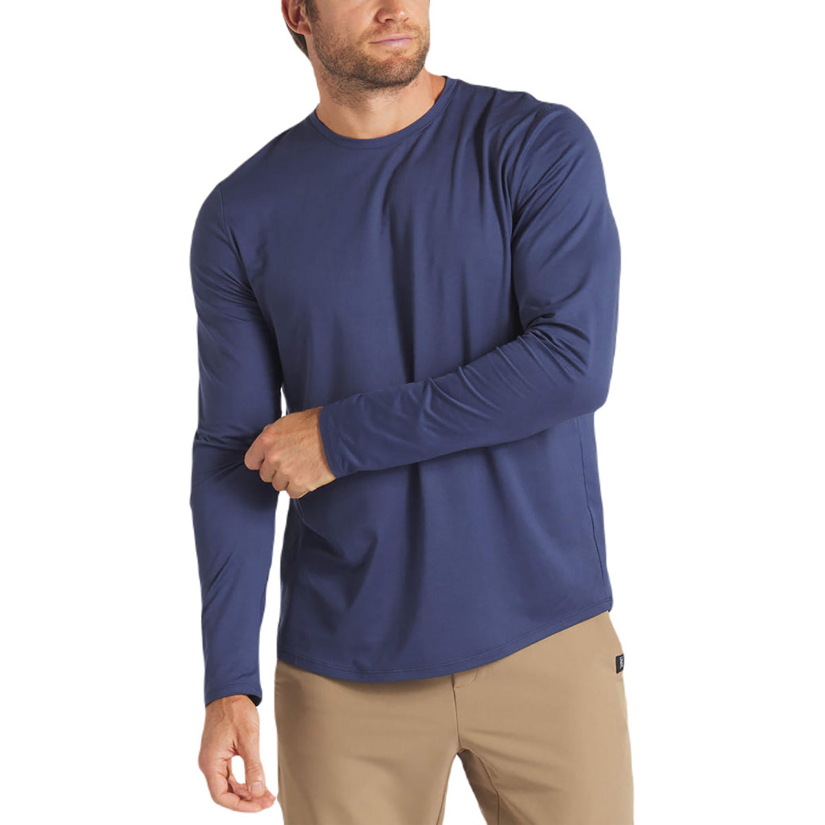 UNRL Men's Stunning Harbor Blue Ultra Long Sleeve Shirt