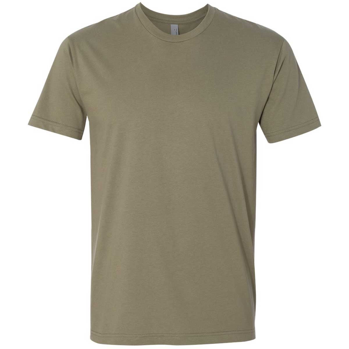 Next Level Men's Stunning Light Olive Premium Fitted Short-Sleeve Crew