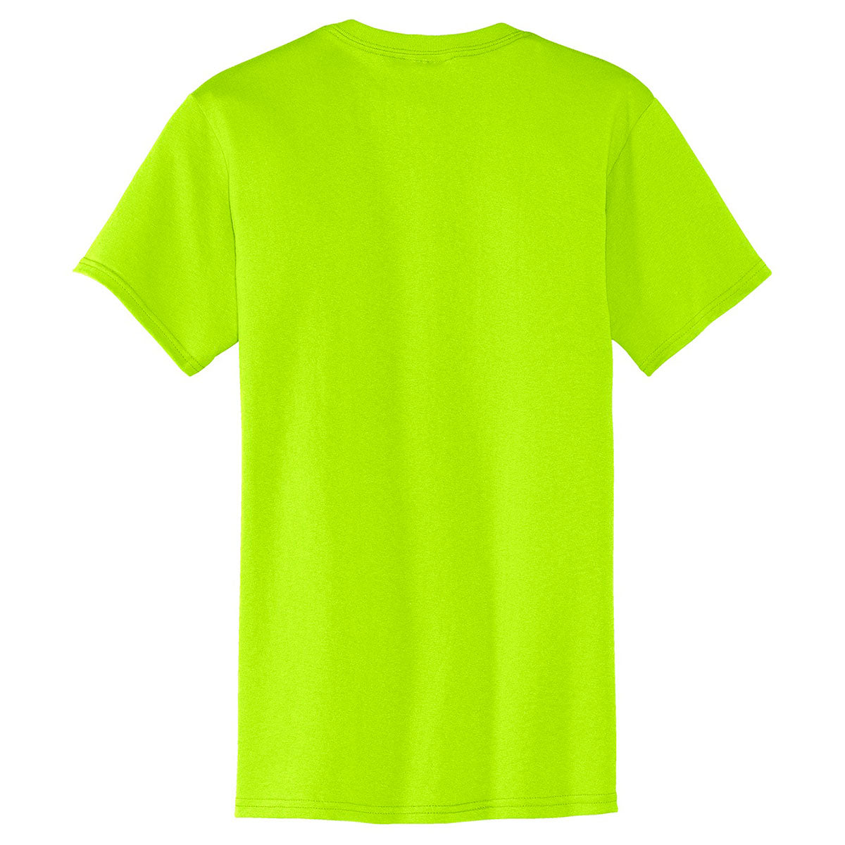 Port & Company Men's Safety Green Core Blend Pocket Tee - An Eco - Friendly and Comfortable Choice